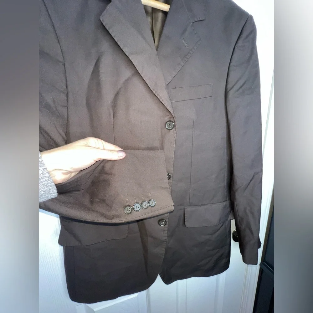 Cracka. Jack CJ Men’s 48 Super 120’s Coffee Brown Rayon Sport Coat Blazer Jacket
